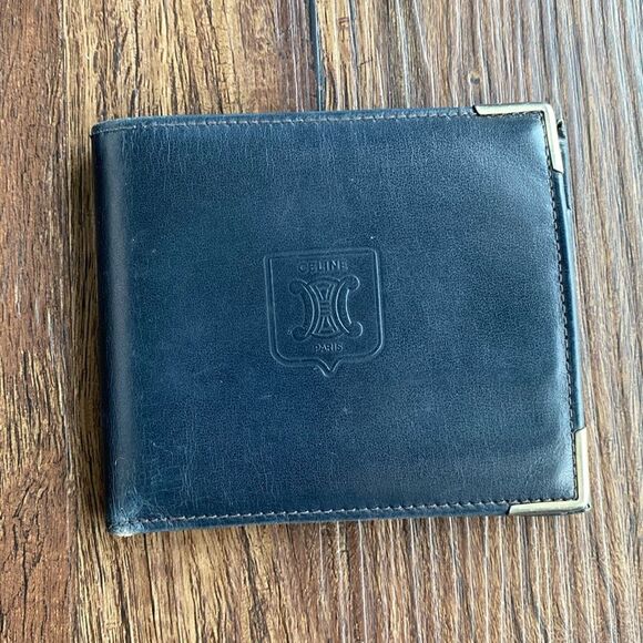 CELINE Black Leather Bifold Wallet - Picture 1 of 13